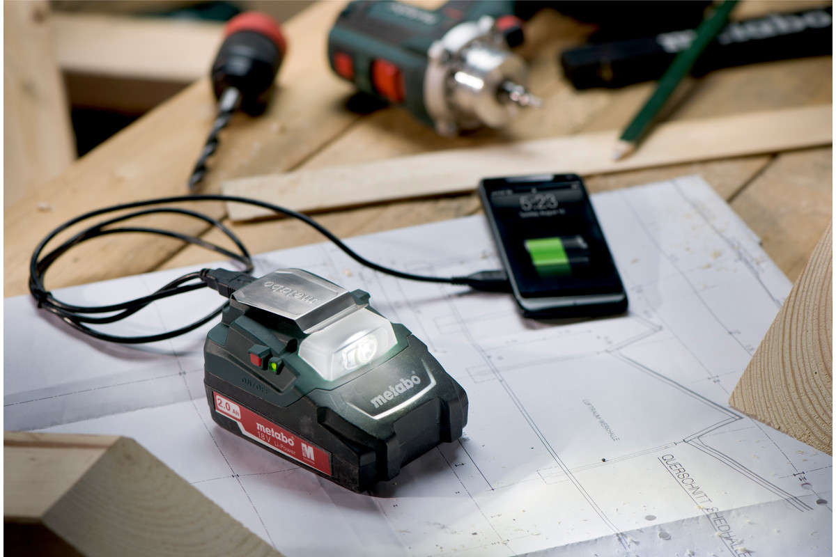 Adaptateur 14,4-18 V PA 14,4-18 LED-USB - METABO - 600288000