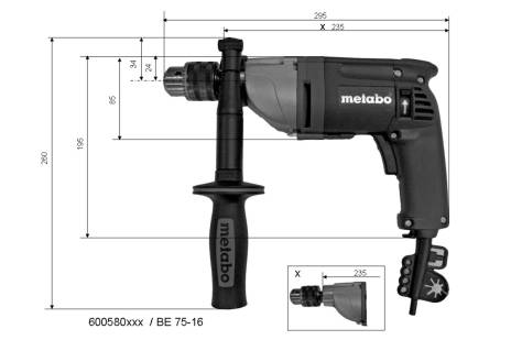 Perceuse BE 75-16 - METABO - 600580000