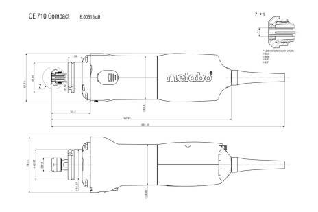 Meuleuse droite GE 710 Compact - METABO - 600615000