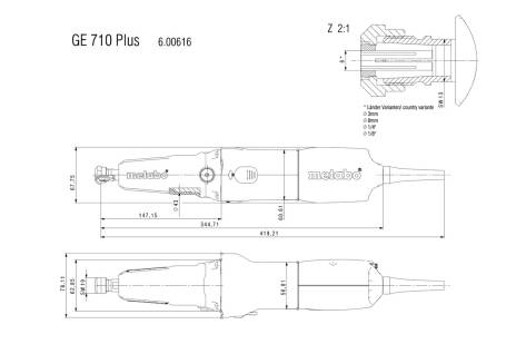 Meuleuse droite GE 710 Plus - METABO - 600616000