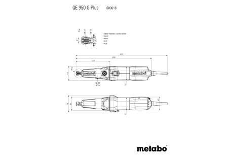 Meuleuse droite GE 950 G Plus - METABO - 600618000