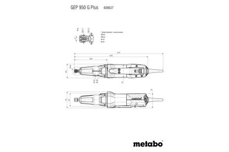 Meuleuse droite GEP 950 G Plus - Coffret - METABO - 600627500