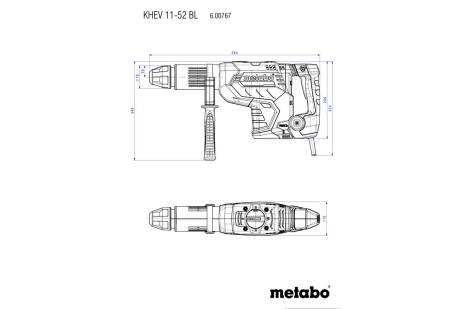 Marteau perforateur burineur SDS Max KHEV 11-52 BL - METABO - 600767500