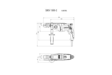 Perceuse à percussion SBEV 1300-2  - METABO - 600785500