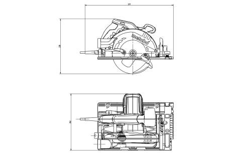 Scie circulaire KS 55 FS avec coffret - METABO - 600955500