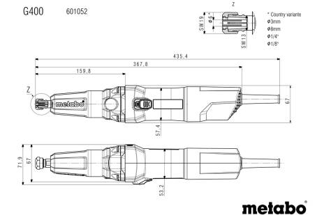 Meuleuse droite G 400 - METABO - 601052000