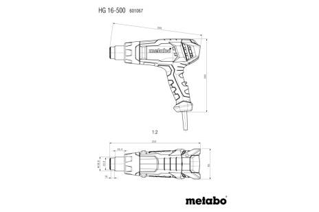 Pistolet à air chaud HG 16-500 - METABO - 601067000