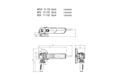 Meuleuse 150 mm WE 17-150 Quick - METABO - 601074000