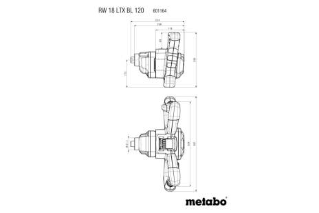 Malaxeur 18 V RW 18 LTX BL 120 - METABO - 601164850