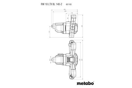 Malaxeur 18 V RW 18 LTX BL 140-2 - METABO - 601165850