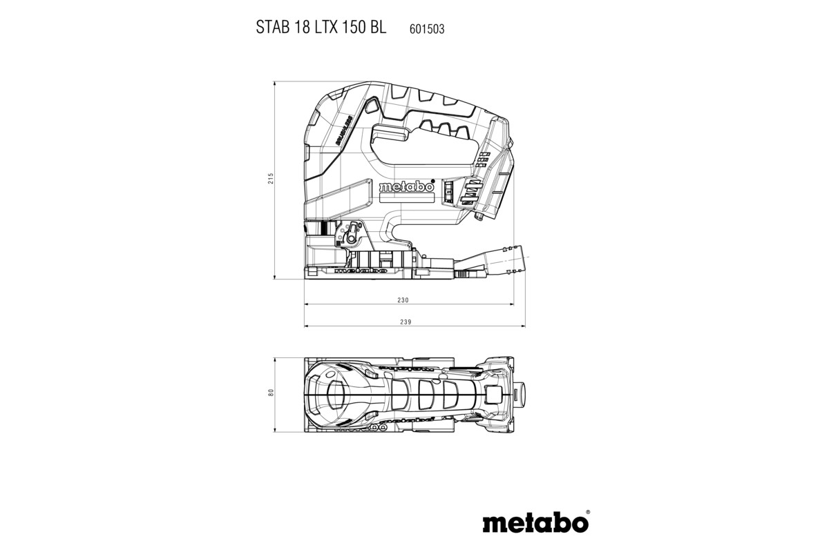 Scie sauteuse 18 V STAB 18 LTX 150 BL - METABO - 601503840