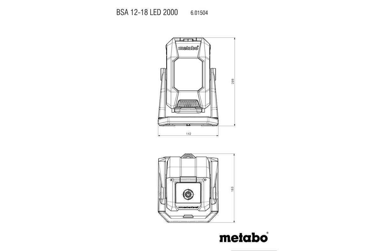 Lampe LED 112-18 V BSA 12-18 LED 2000 - METABO - 601504850