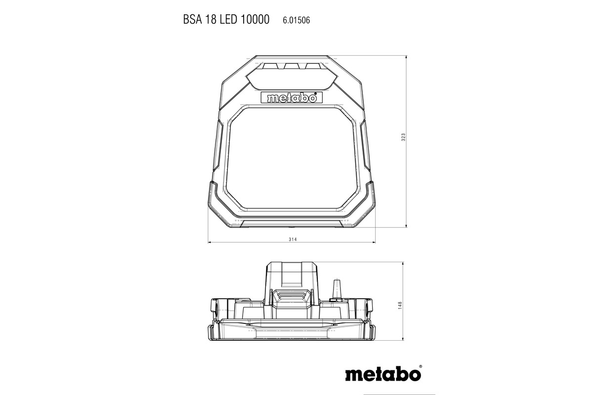 Lampe LED 18 V BSA 18 LED 10000 - METABO - 601506850