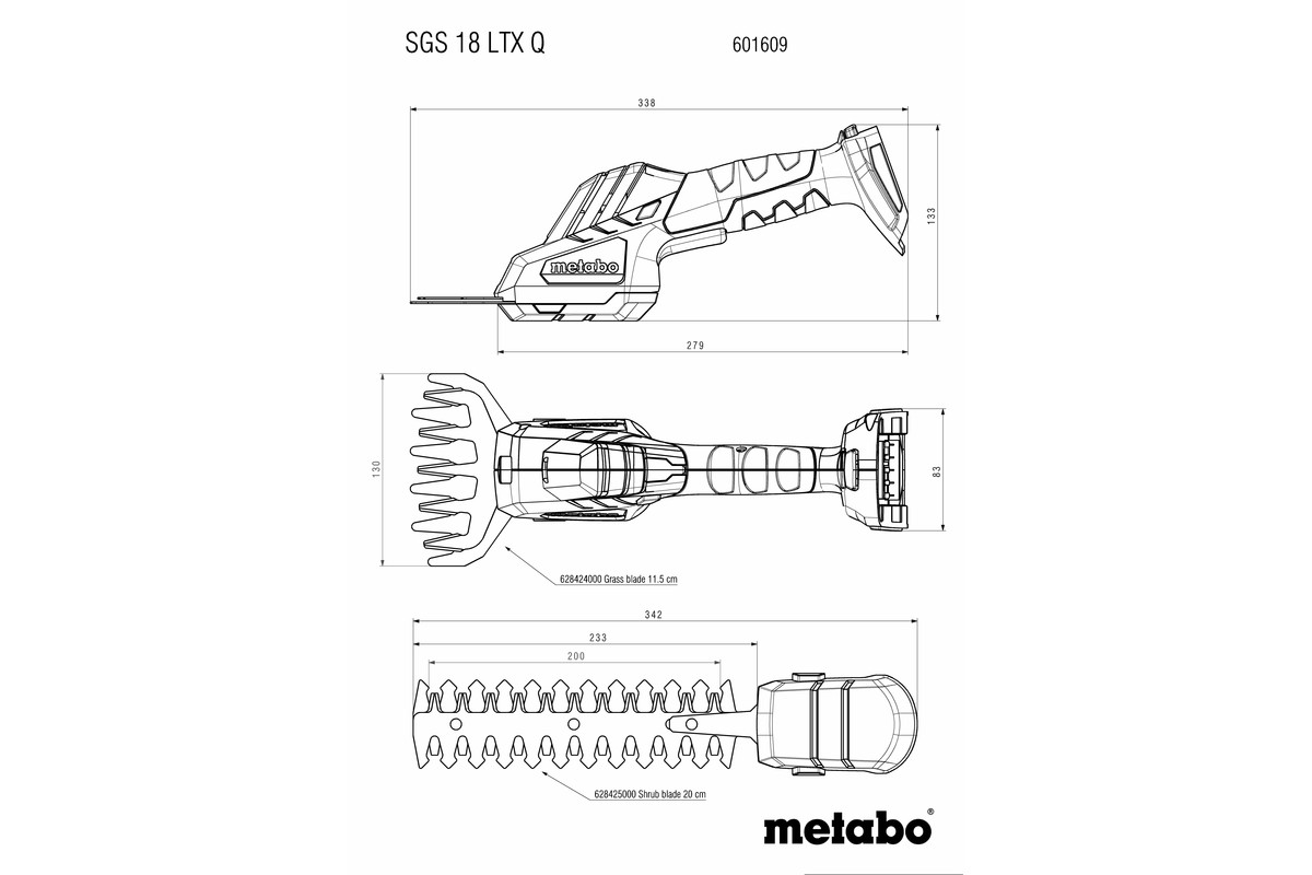 Taille-bordures 18 V SGS 18 LTX Q - METABO - 601609840