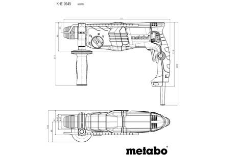 Marteau perforateur burineur SDS Plus KHE 2645 avec coffret - METABO - 601710500