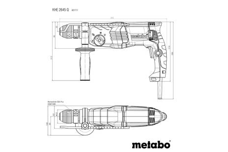 Marteau perforateur burineur SDS Plus KHE 2645 Quick avec coffret - METABO - 601711500