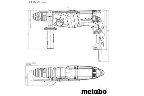 Marteau perforateur burineur SDS Plus KHE 2845 Q avec coffret - METABO - 601740500
