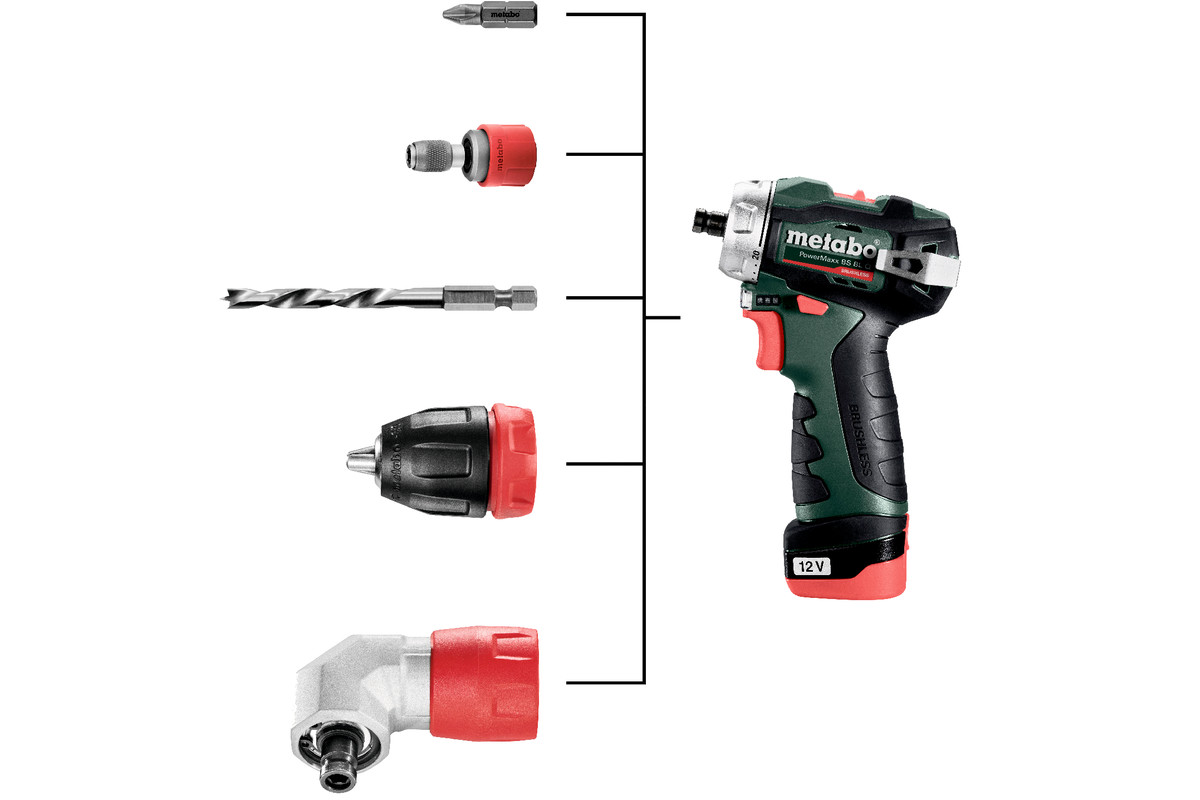 Perceuse visseuse 12 V PowerMaxx BS BL Q - METABO - 601749500