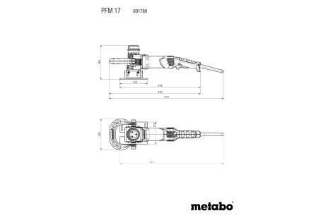 Affleureuse métal/surfaceuse pour cordons de soudure PFM 17 - METABO - 601789500