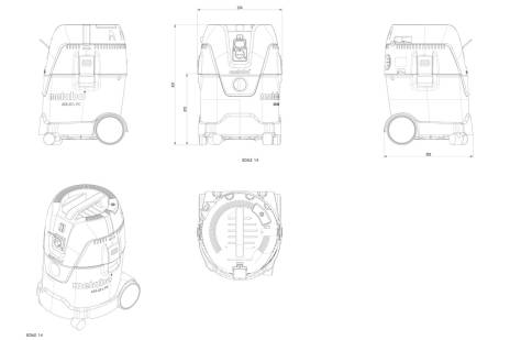 Aspirateur tous usages  ASA 25 L PC - METABO - 602014000