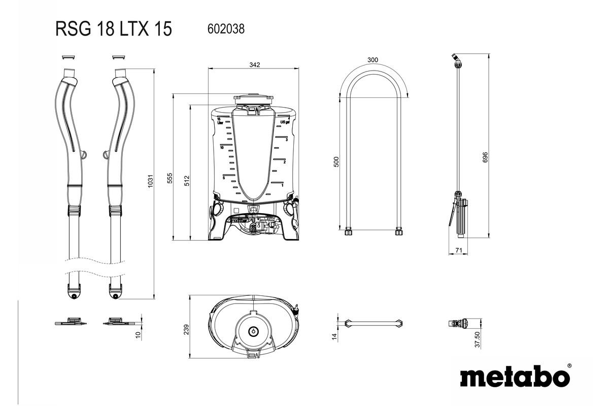 Pulvérisateur 18V RSG 18 LTX 15 - METABO - 602038850