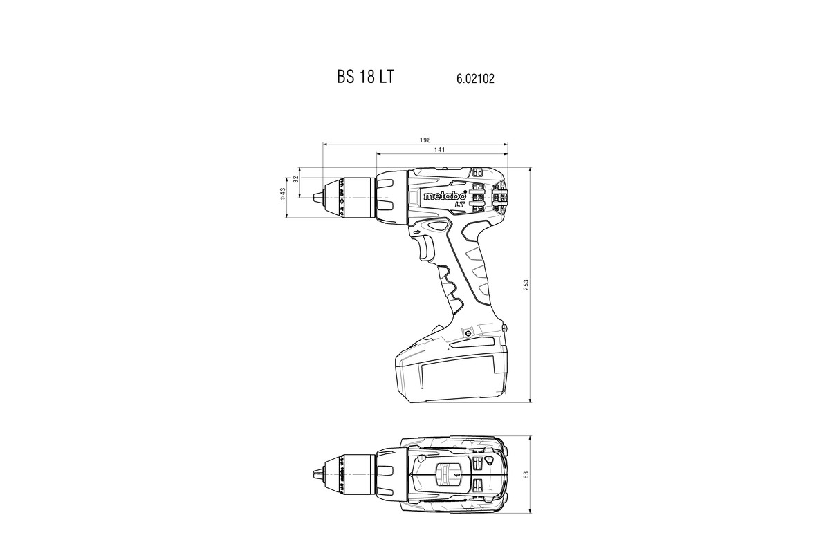 Perceuse visseuse 18 V BS 18 LT  - METABO - 602102500