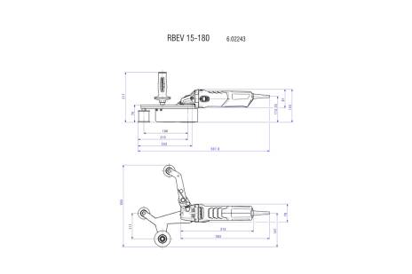Ponceuse à tubes RBE 15-180 avec MetaBox 185 XL - METABO - 602243500
