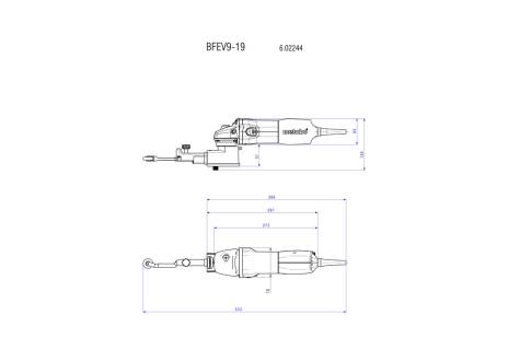 Lime à bande Inox BFE 9-20 avec MetaBox 185XL - METABO - 602244500