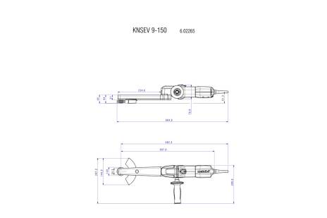 Meuleuse 150 mm pour soudure d'angle KNSE 9-150 avec Metabox 185 - METABO - 602265500