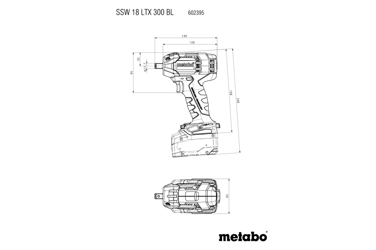 Visseuse à chocs 18 V SSW 18 LTX 300 BL - METABO - 602395840