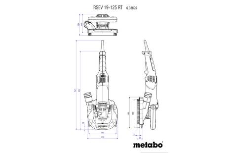 Meuleuse de rénovation RSEV 19-125 RT avec coffret - METABO - 603825700