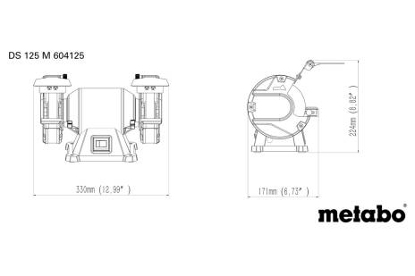 Touret à meuler DS 125 M - METABO - 604125000