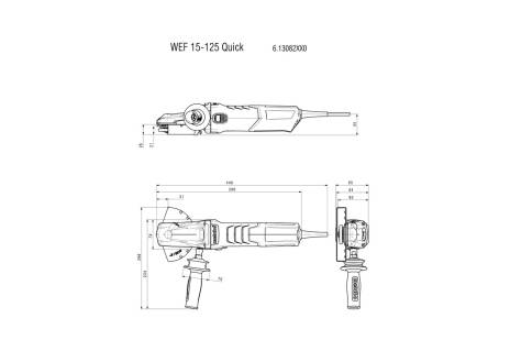 Meuleuse 125 mm WEF 15-125 Quick - METABO - 613082000