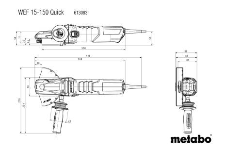 Meuleuse 150 mm WEF 15-150 Quick - METABO - 613083000