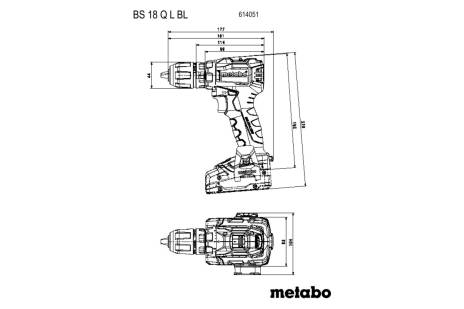 Perceuse visseuse 18 V BS 18 L avec MetaBox 145 - METABO - 614051500