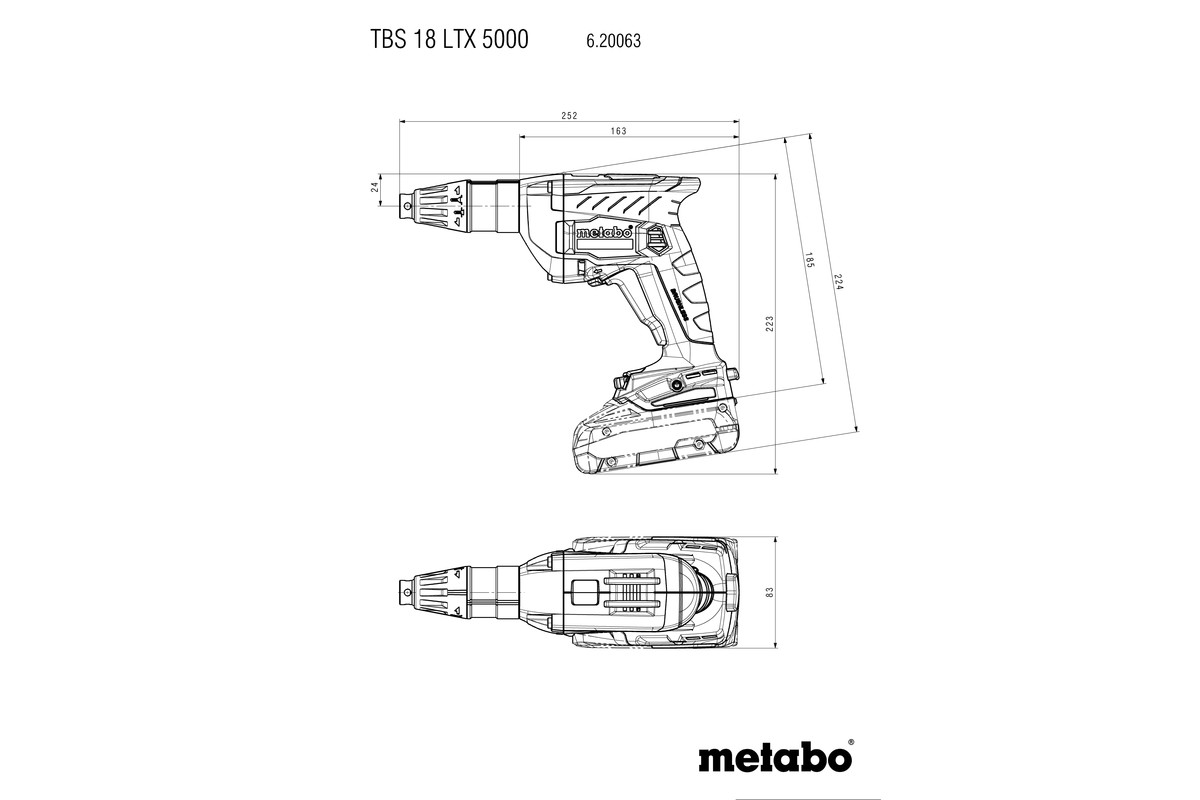 Visseuse 18 V TBS 18 LTX BL 5000  - METABO - 620063500