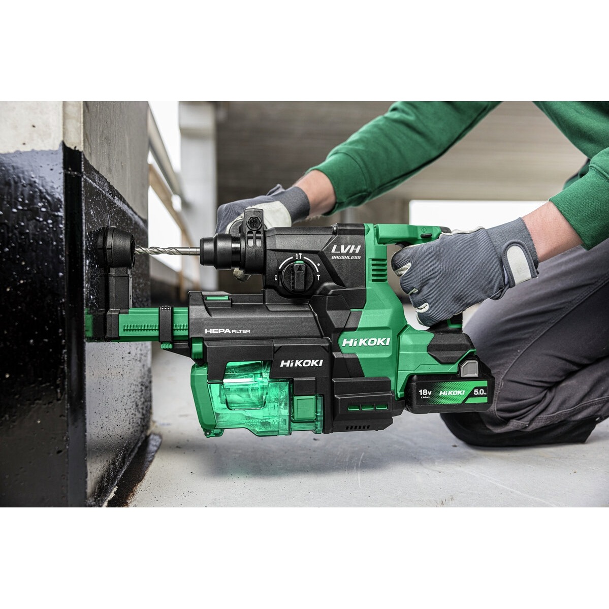 Perforateur burineur SDS+ 26mm 18V brushless 3,2J - sans batterie ni chargeur - HIKOKI - DH1826DAW2Z