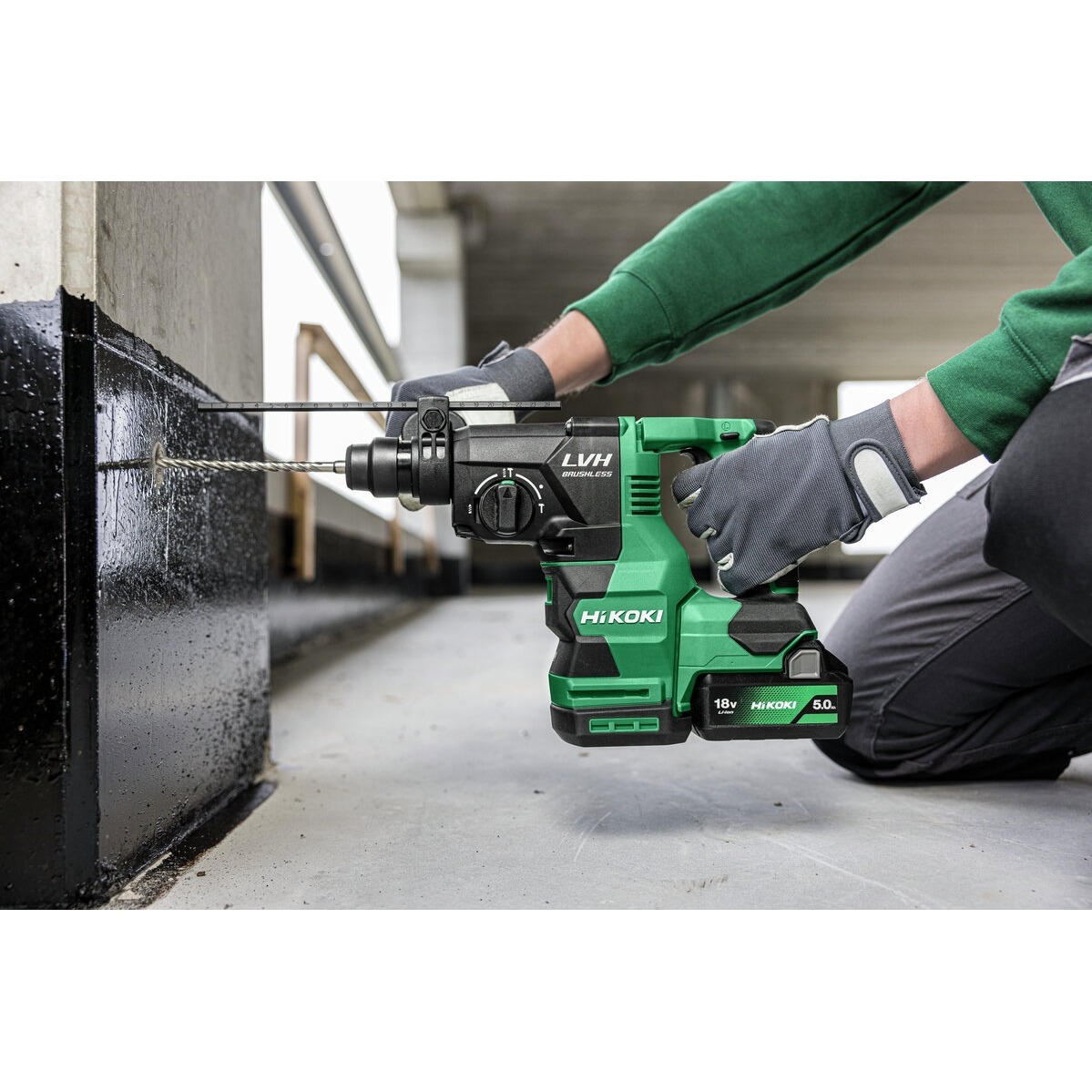 Perforateur burineur SDS+ 26mm 18V brushless 3,2J - sans batterie ni chargeur - HIKOKI - DH1826DAW2Z