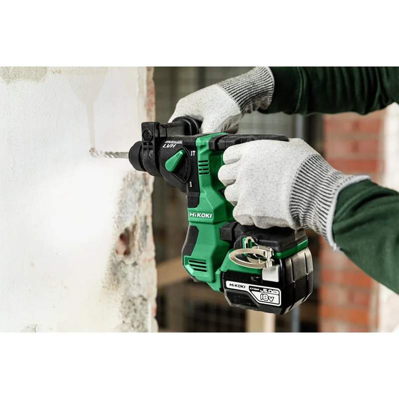 Perforateur SDS+ 18mm Brushless 18V 5Ah Compact Li-ion 1,3J 2 modes HitCase II - HIKOKI - DH18DPAWPZ