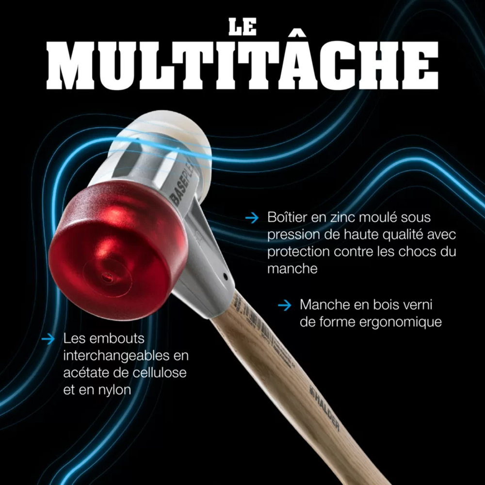 Embout pour BASEPLEX diam 40 en acétate de cellulose rouge - HALDER - 3966.040