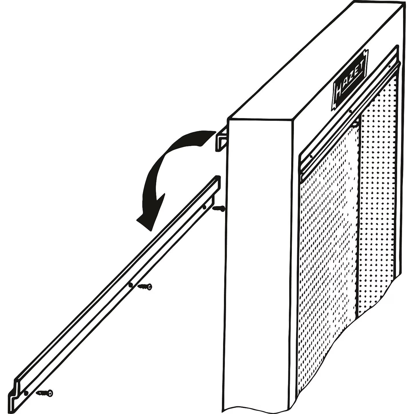 Armoire à outils verrouillable 640 x 250 x 1000 mm avec cadenas et suspension vide HAZET - 111L