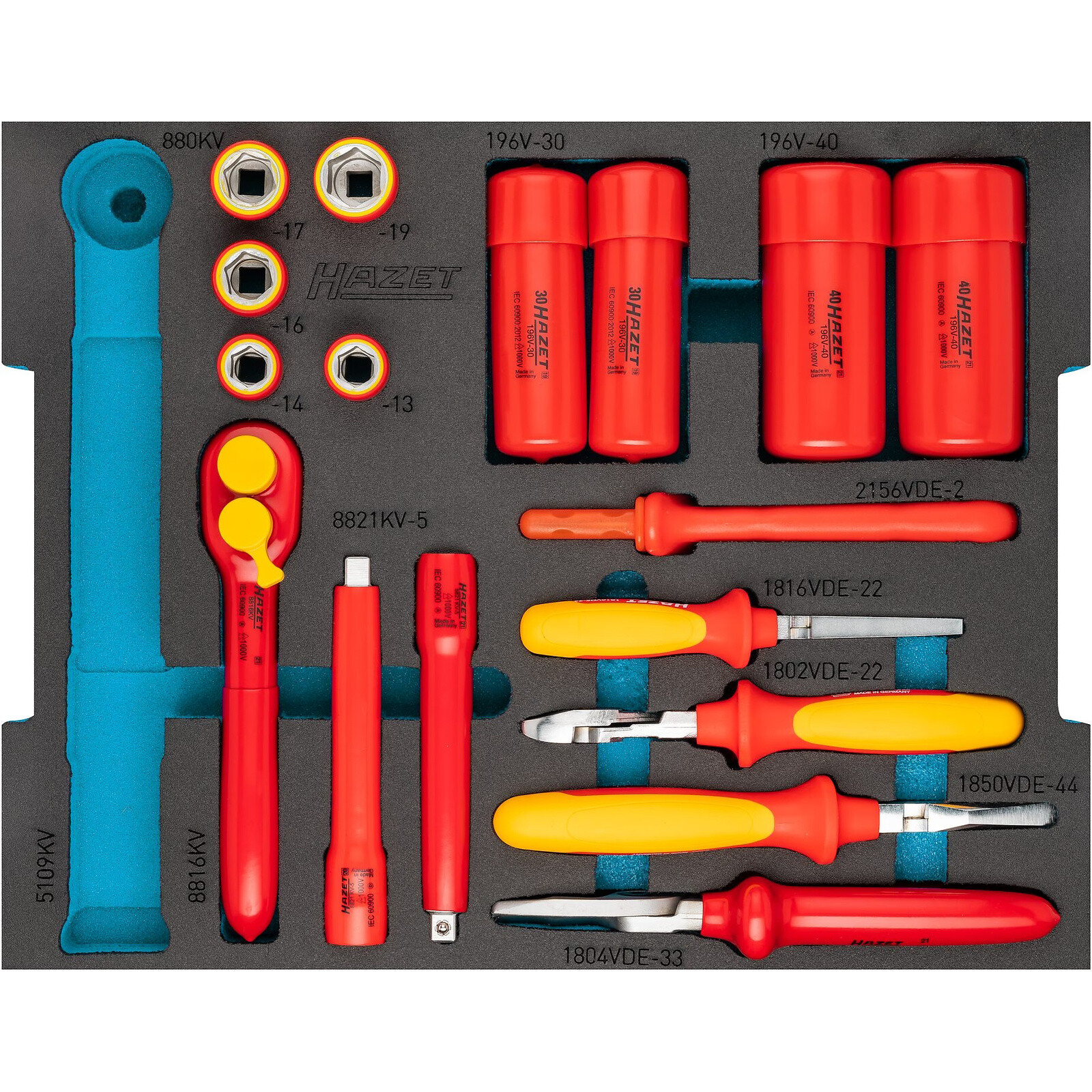 Jeu d'outils isolation protection 27 pièces carré creux 3/8