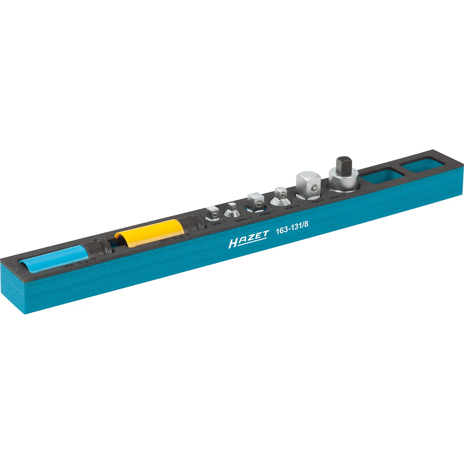 Jeu de douilles carré creux 1/4 et 3/8 pouce 8 pièces avec garniture mousse SIS HAZET - 163-131/8