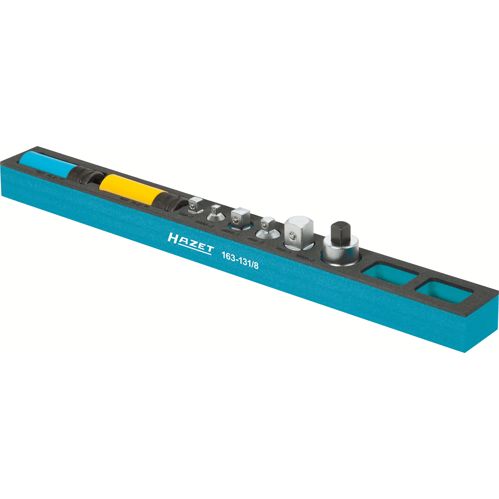 Jeu de douilles carré creux 1/4 et 3/8 pouce 8 pièces avec garniture mousse SIS HAZET - 163-131/8