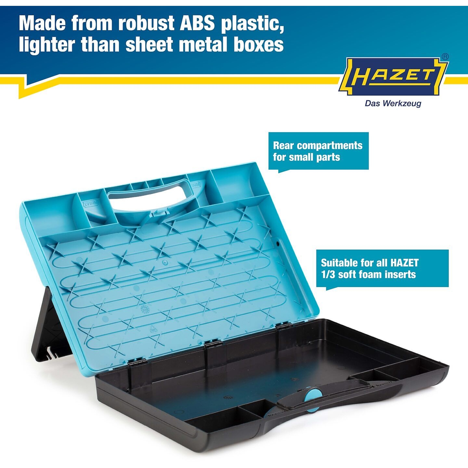 Caisse à outils pour garniture mousse souple bimatière Safety-Insert-System 355 x 235 x 65 mm HAZET - 165-L