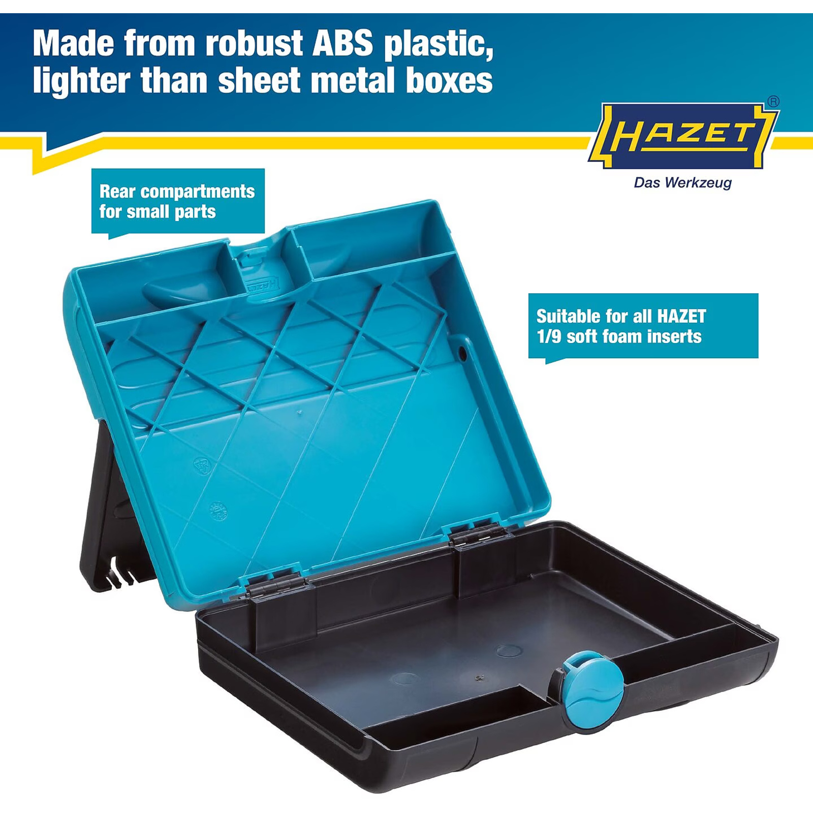 Caisse à outils pour garniture mousse souple 1/9 Safety-Insert-System bleu/noir HAZET - 165-S