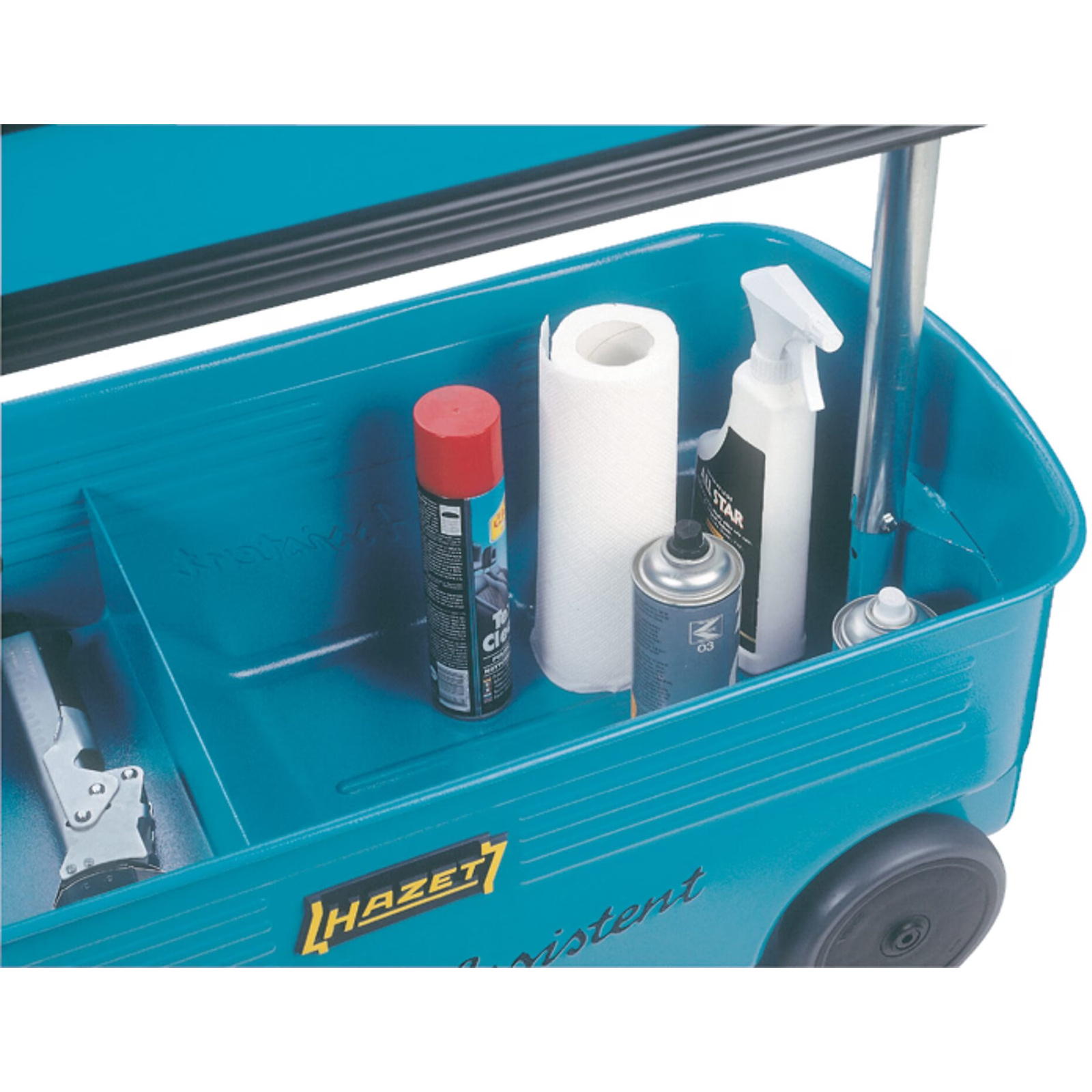 Servante d’atelier escamotable 725 x 398 x 1102 mm avec cadenas bleu HAZET - 166C