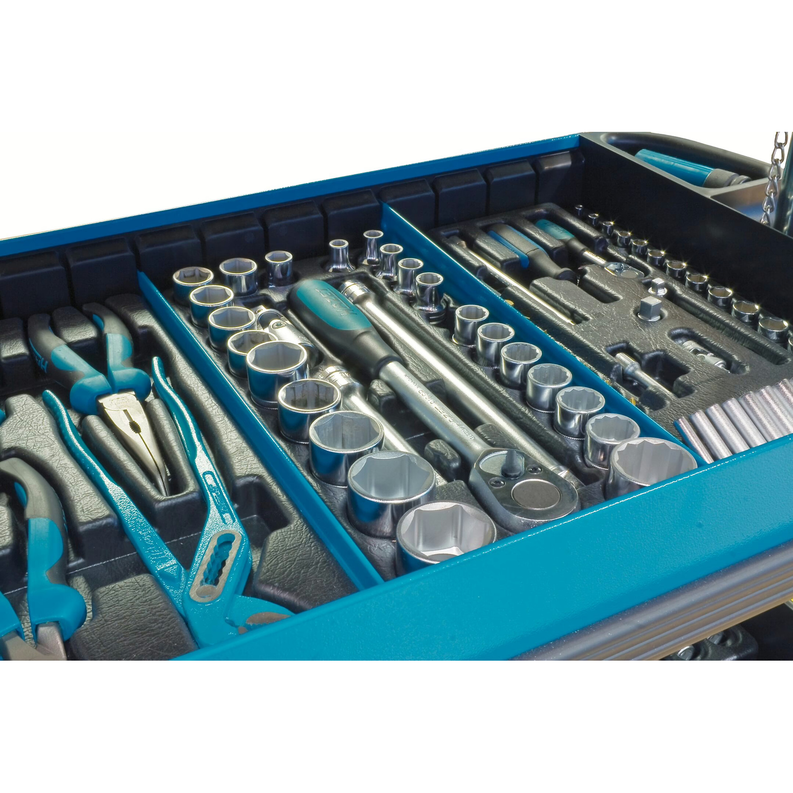 Servante d’atelier escamotable 725 x 398 x 1102 mm avec cadenas bleu HAZET - 166C
