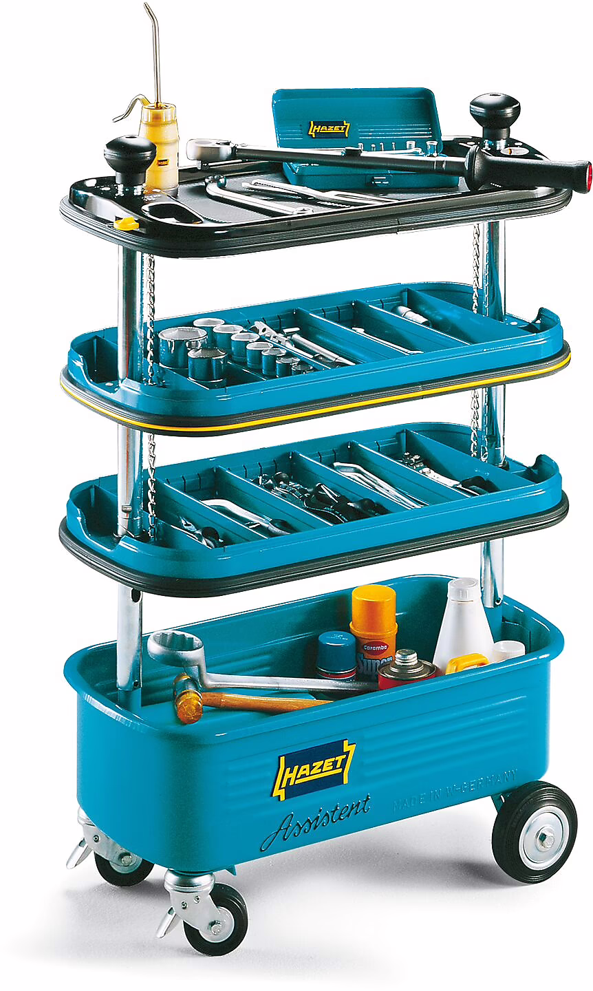 Servante d'atelier 650 x 415 x 965 mm avec cadenas bleu HAZET HAZET - 166N
