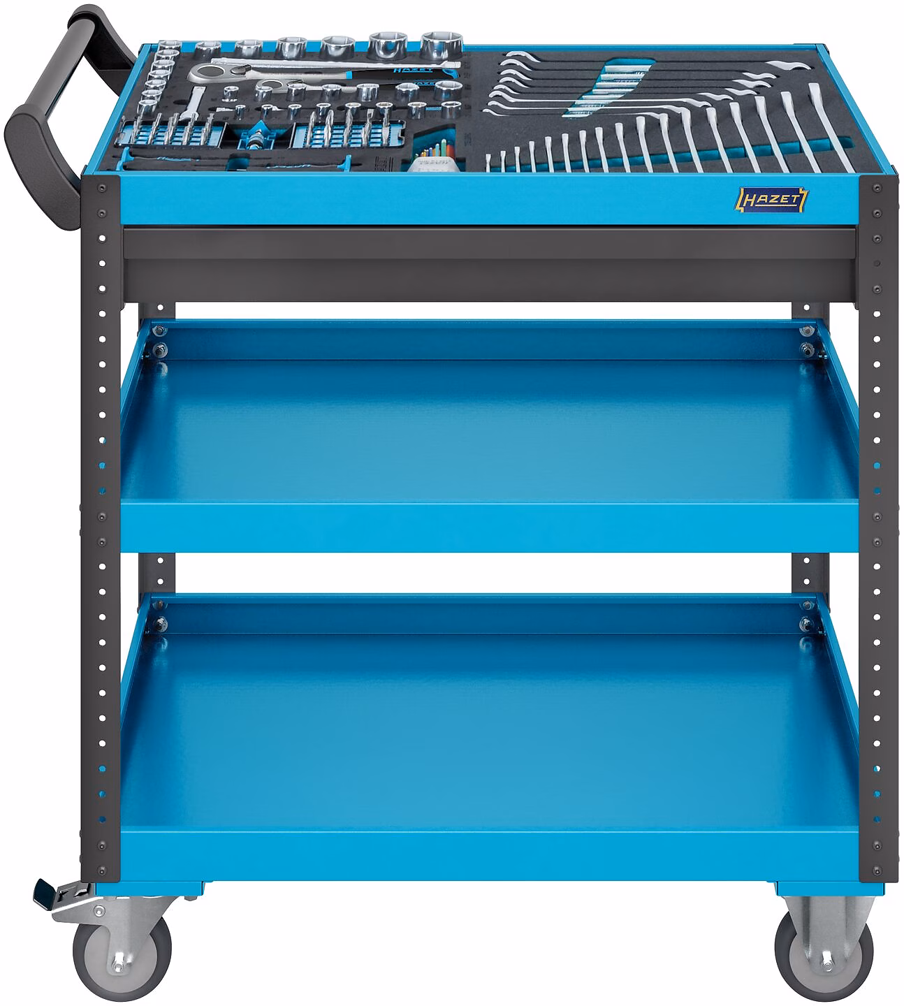 Servante d'atelier 890 x 542 x 899 mm avec tiroir plat 30 kg bleu HAZET HAZET - 167-3N